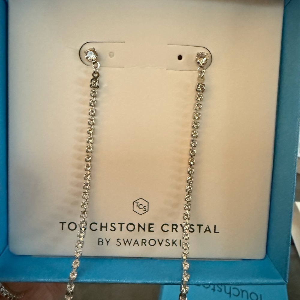 Touchstone OFF THE CHAIN Earrings with Swarovski Elements 1585E